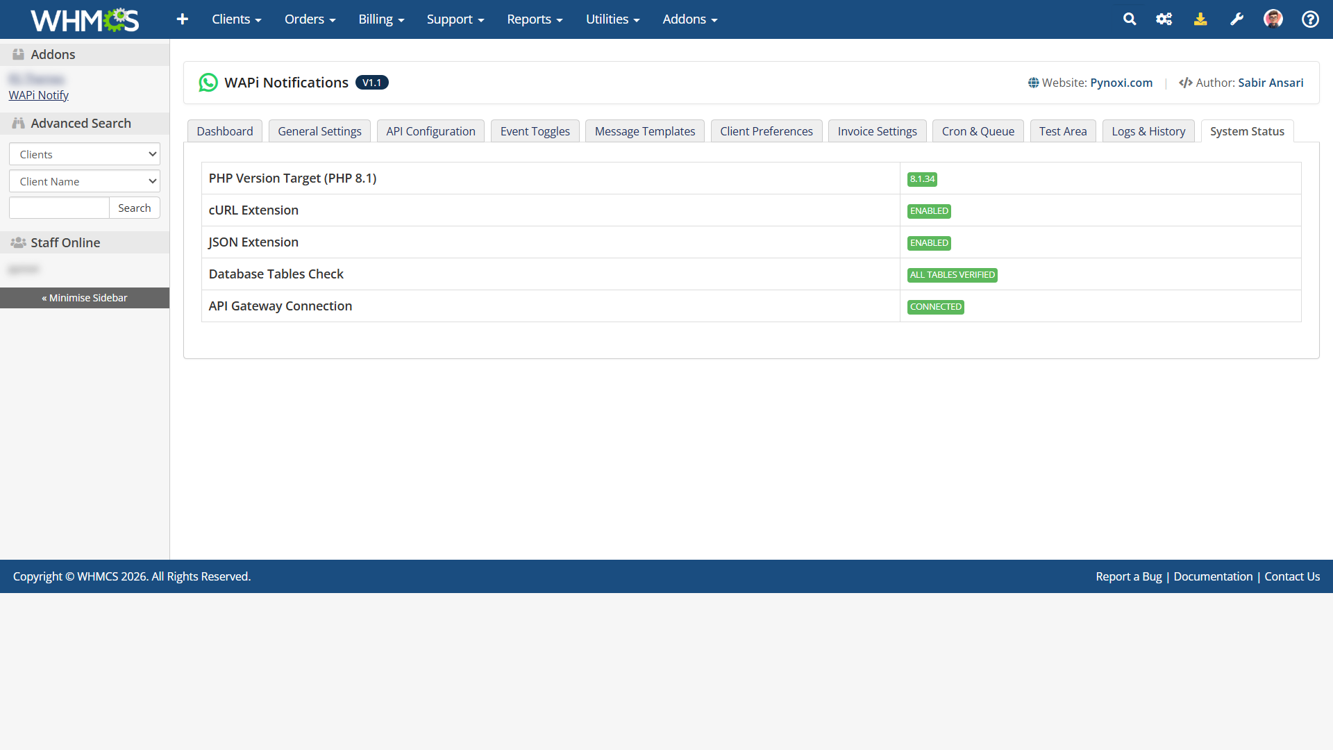 System Health Diagnostics